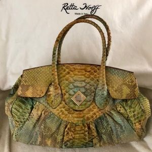 Large RETTA WOLFF Python handbag